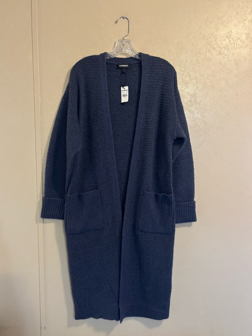 NWT Express Open Front Knit Duster Wool Blend Cardigan sz S